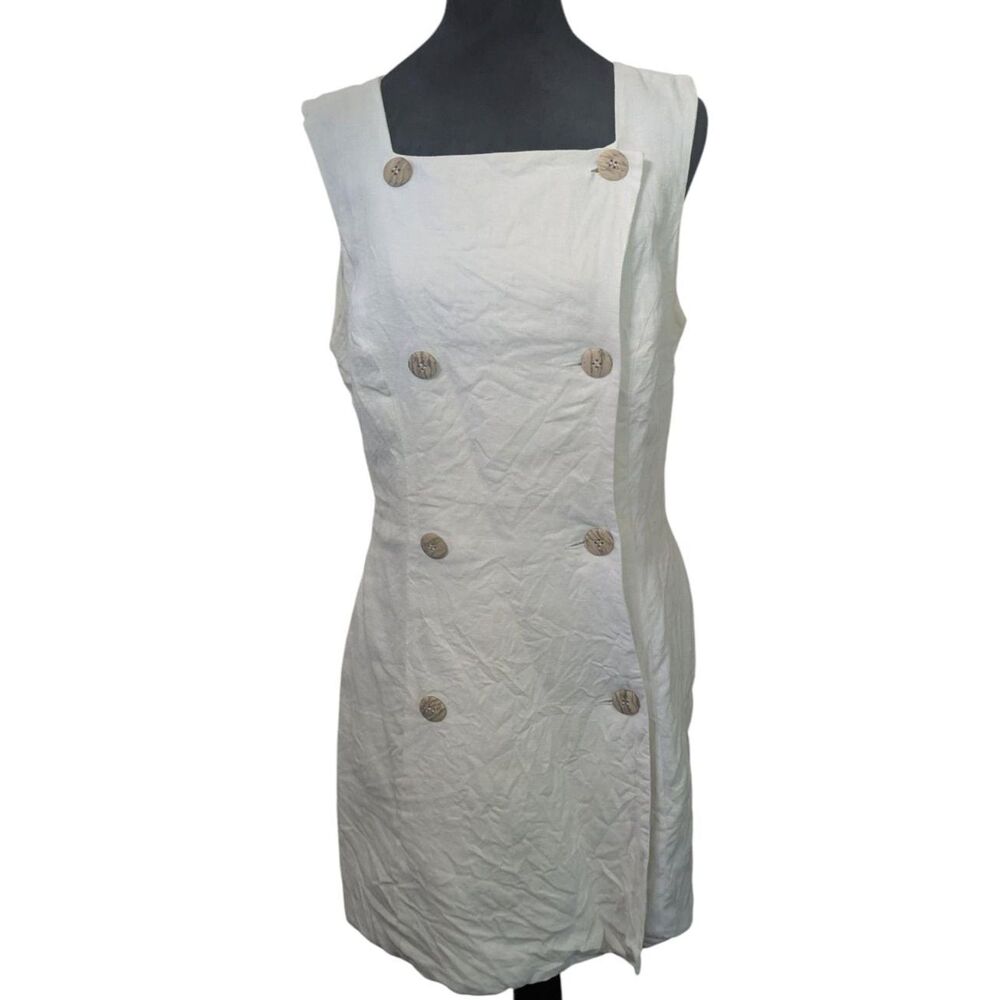 Vintage John Michael Classy Linen Dress, Size 12